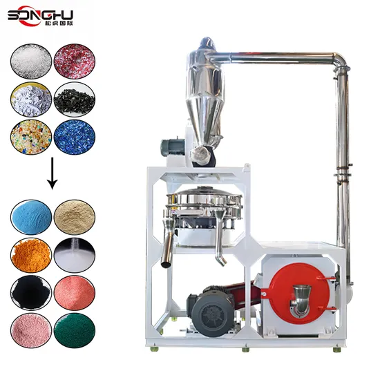 200-550kg/H Plastic Pellet Flake Grinder PVC Pulverizer Mill Machine with Dust Collector